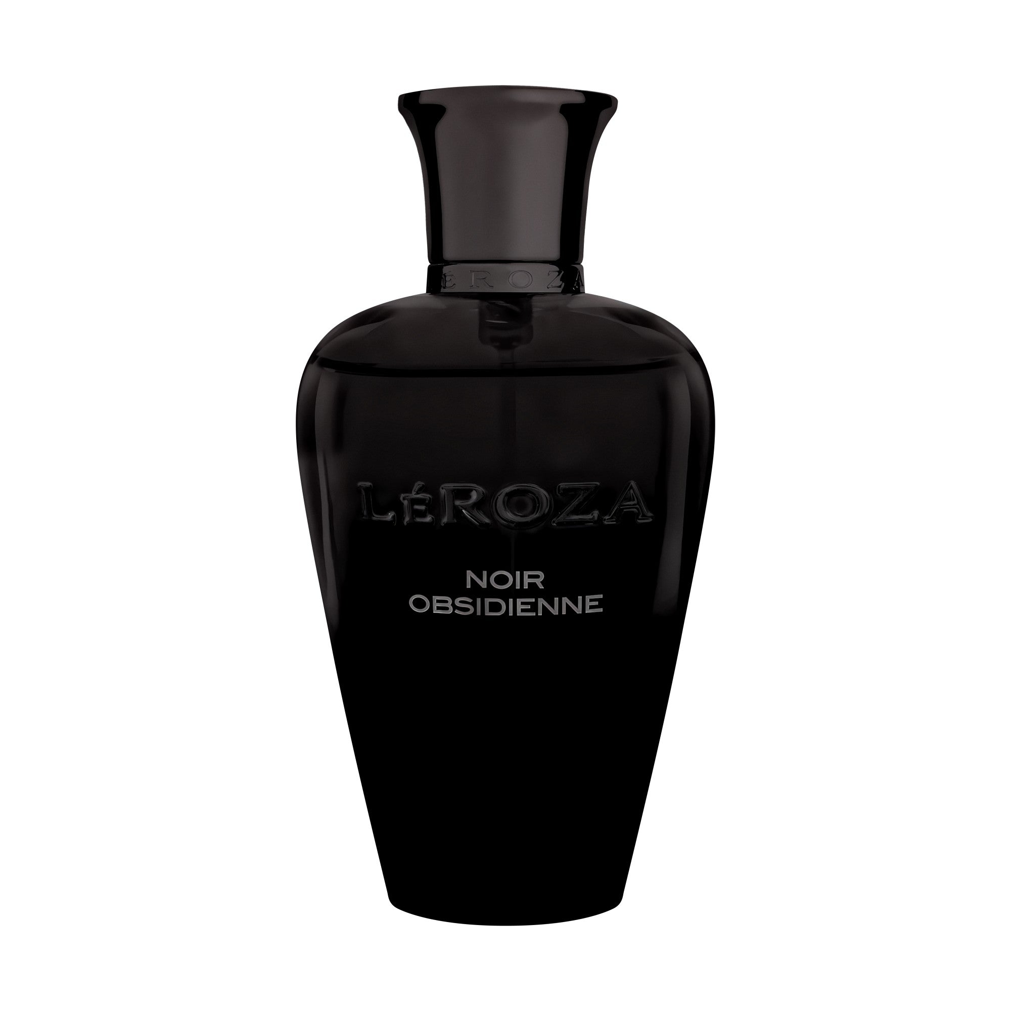 Noire Obsidienne Leroza woody ambery men's perfume bottle